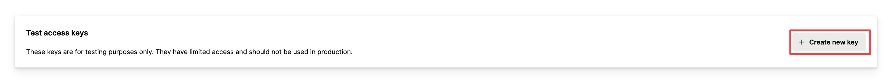 Test Key
